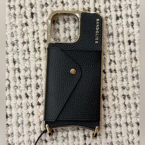 Bandolier Hailey Case in Black and Gold, IPhone 16 Pro Max NWT